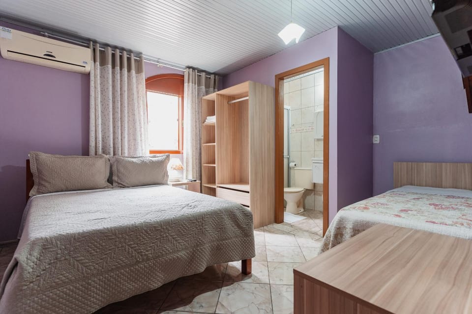 Bed, Photo of the whole room, towels, wardrobe, air conditioner