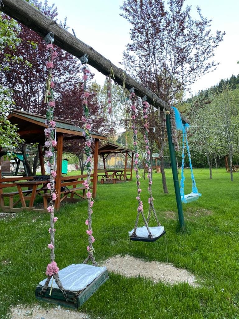 Spring, Day, Natural landscape, Children play ground, Garden, Garden view