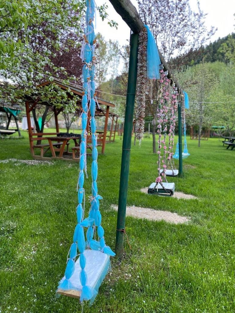 Spring, Day, Natural landscape, Children play ground, Garden, Garden view