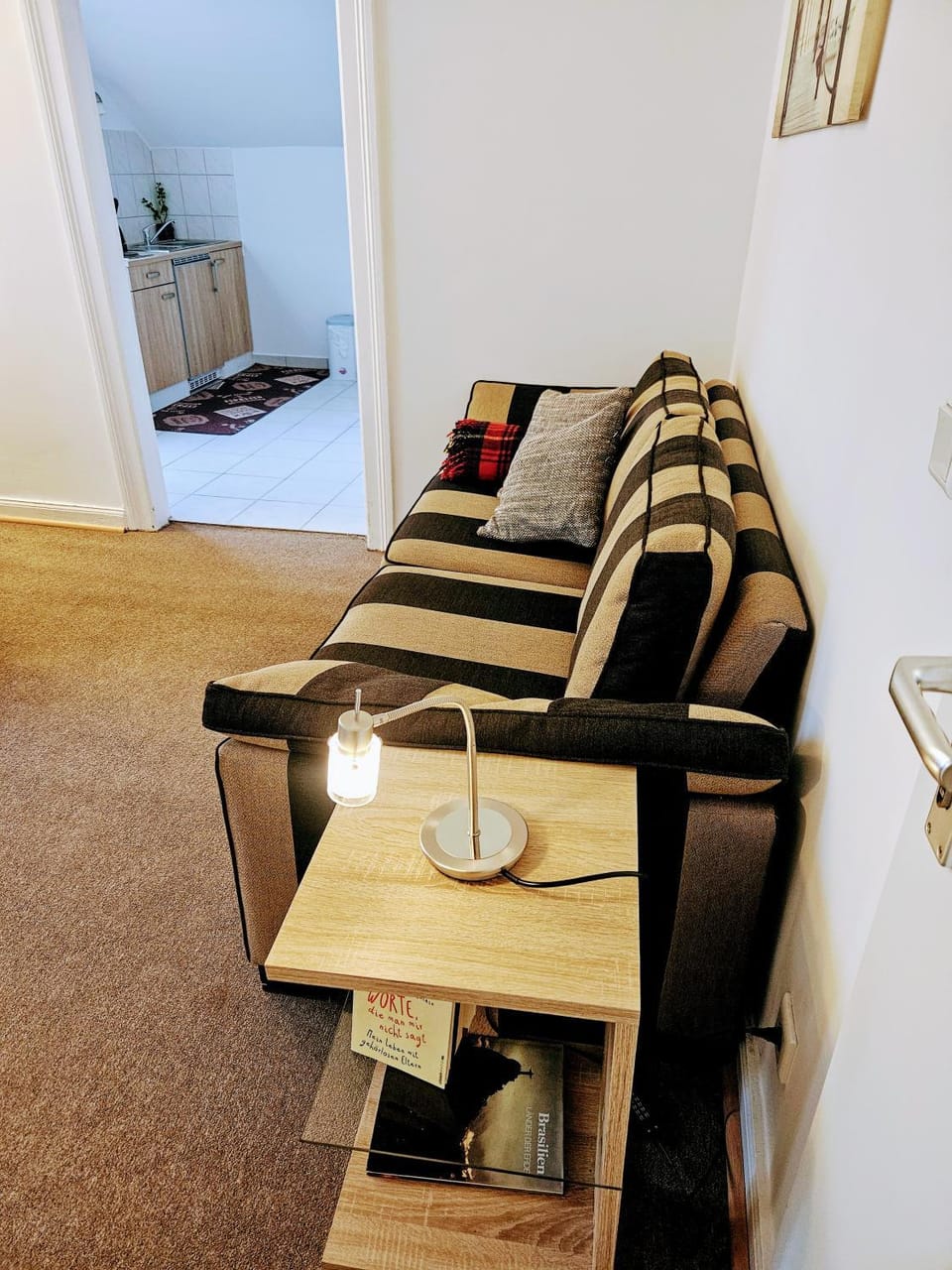 Bed, Living room, Seating area