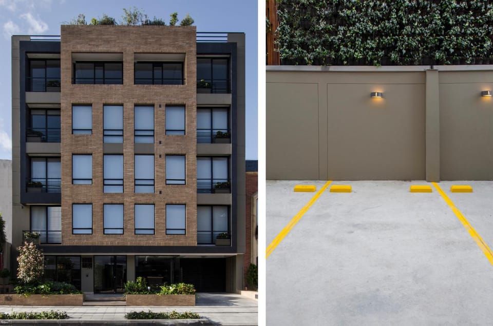 Facade/entrance, Area and facilities