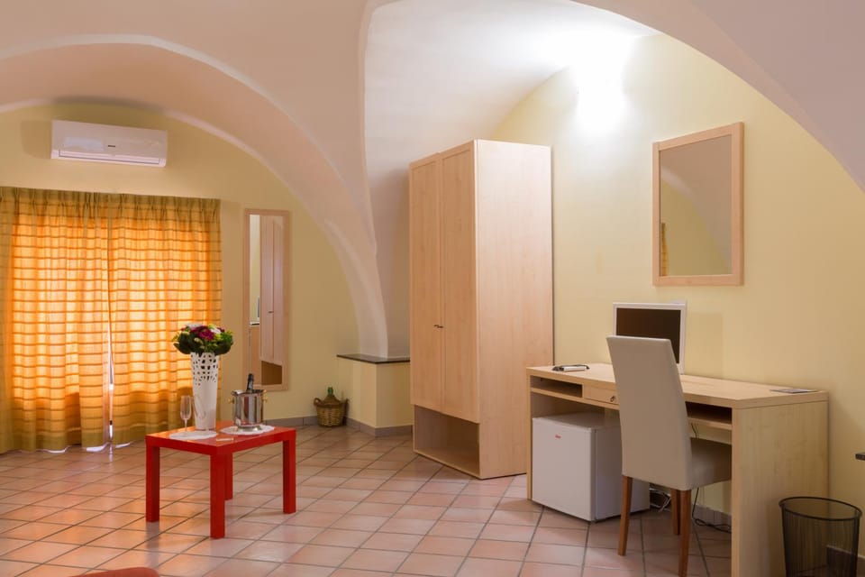 Seating area, wardrobe, air conditioner