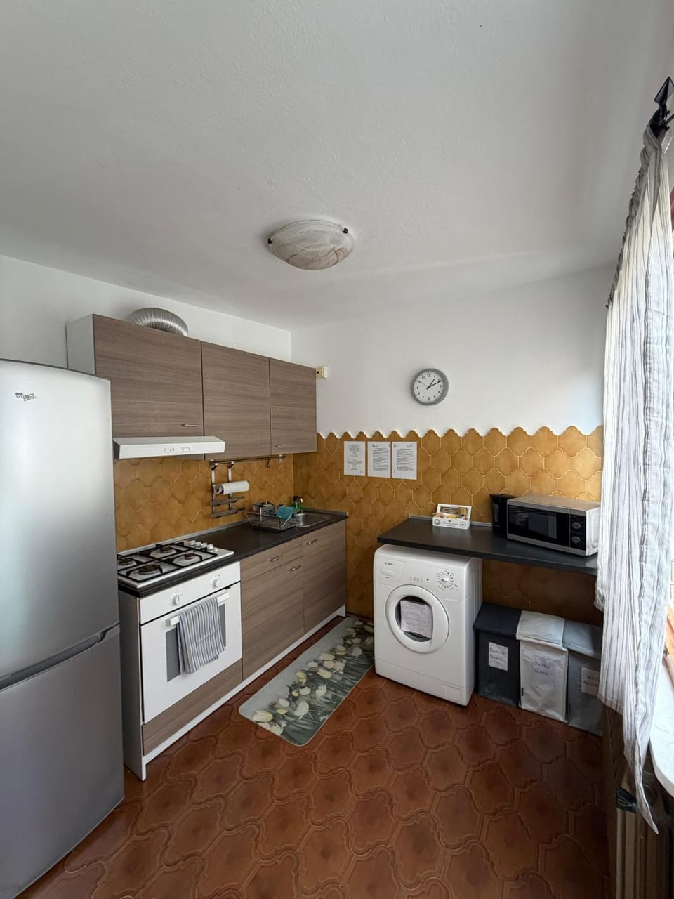 microwave, oven, washing machine, kitchen
