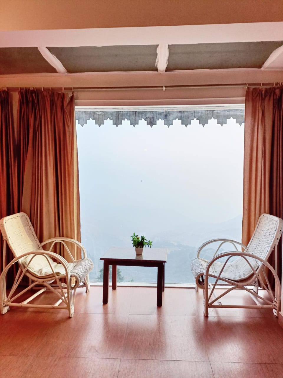 Seating area, City view