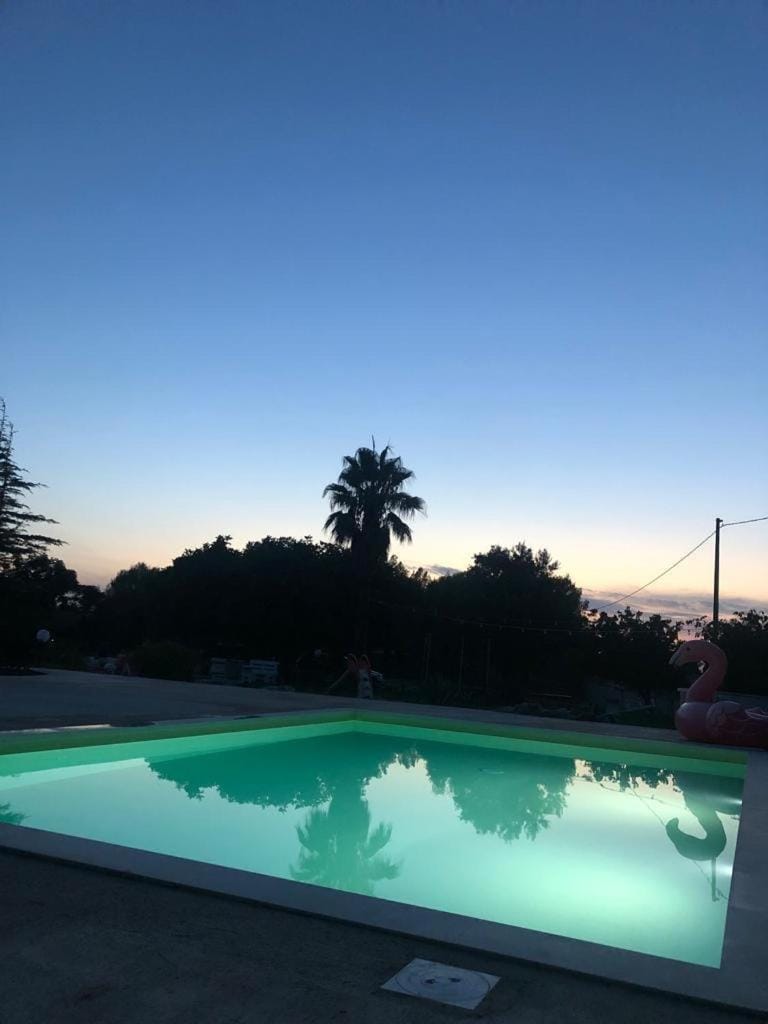 Swimming pool, Sunset