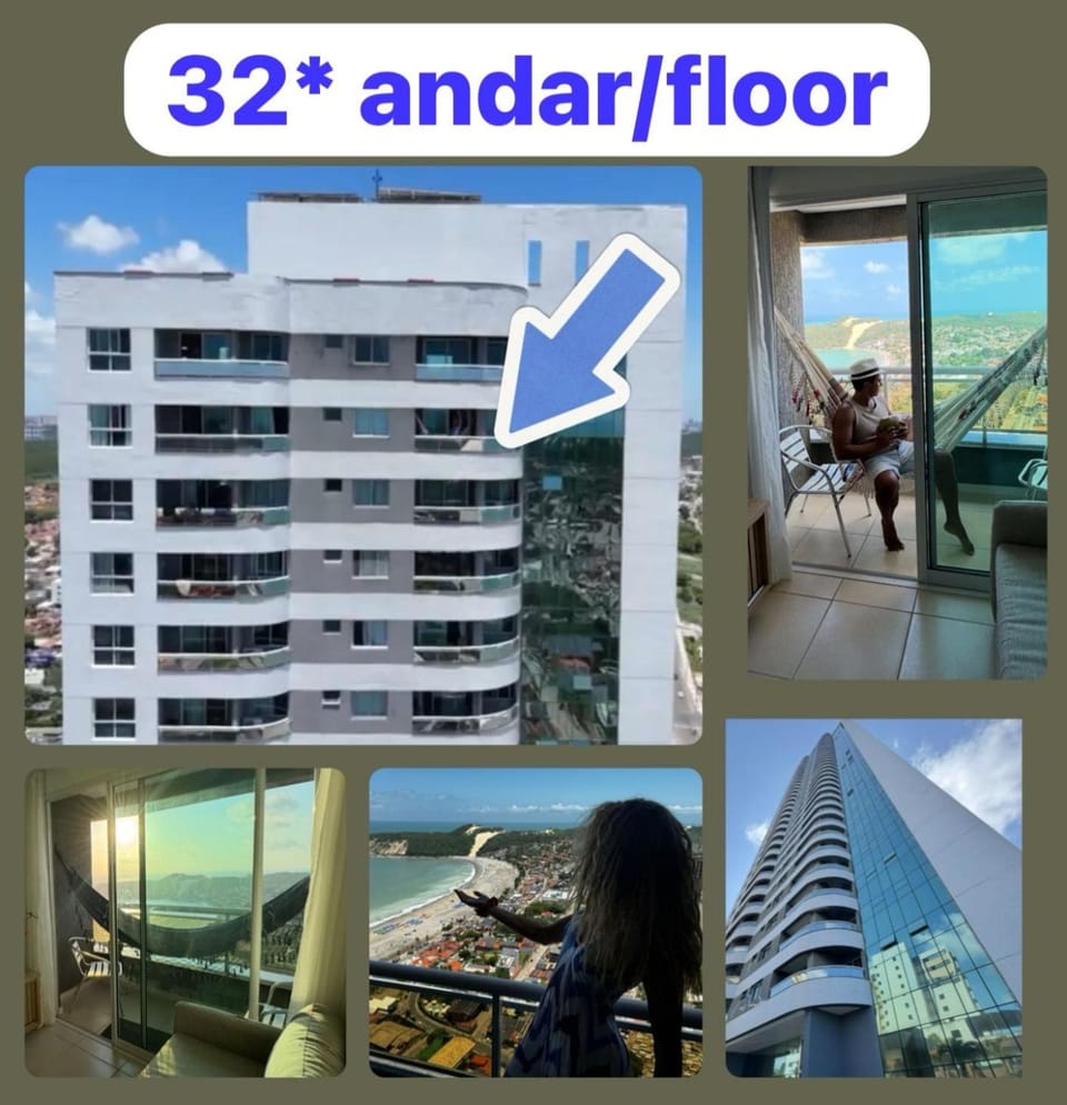 Incrível Vista VIP de Ponta Negra - Morro do Careca do 32º andar Apartment in Parnamirim