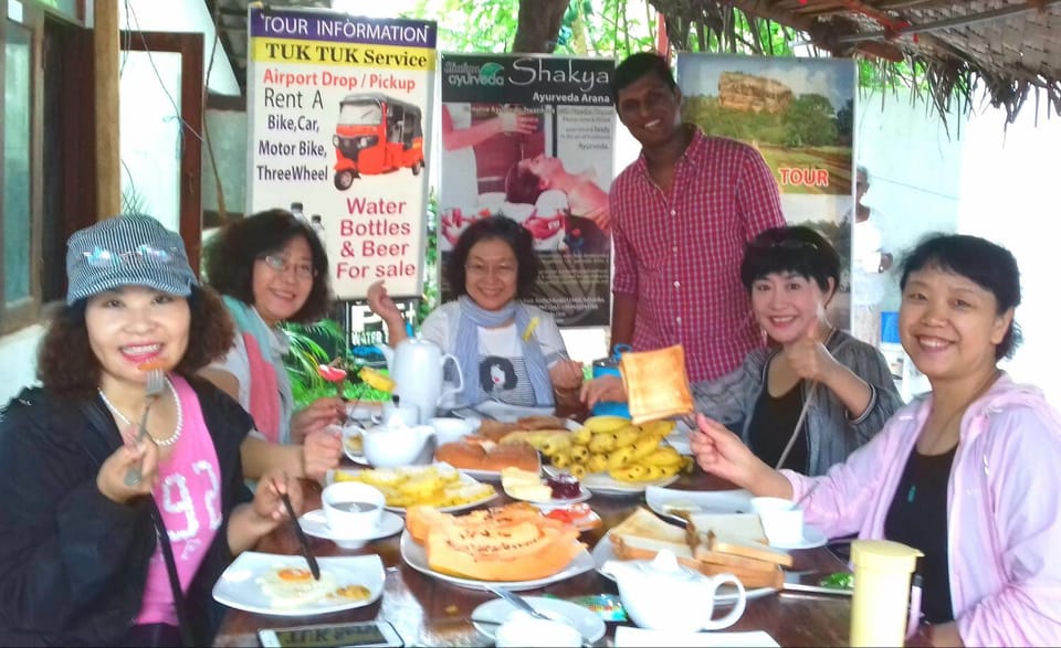 Food and drinks, Asian breakfast, group of guests, Family
