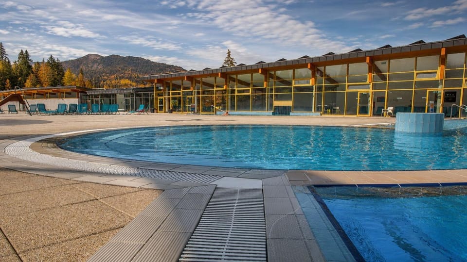 Natural landscape, Mountain view, Swimming pool