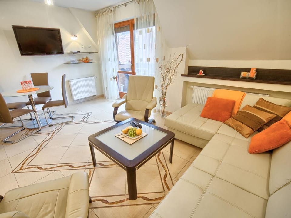 TV and multimedia, Balcony/Terrace, Living room, Photo of the whole room, Decorative detail, Seating area