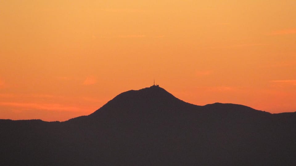 Mountain view, Sunset