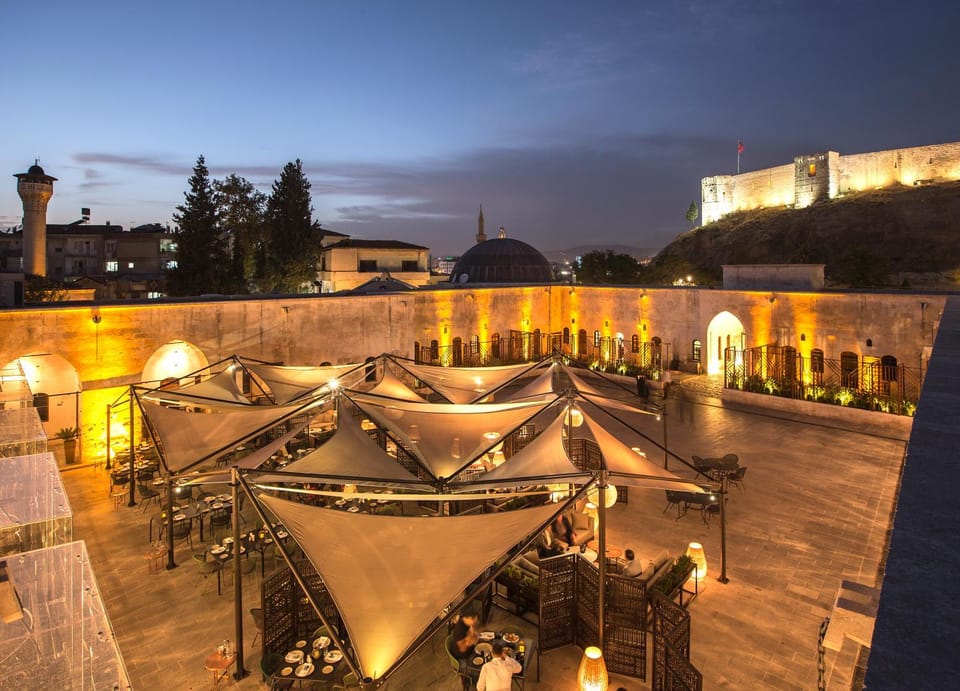 Night, Bird's eye view, View (from property/room), Balcony/Terrace, Seating area