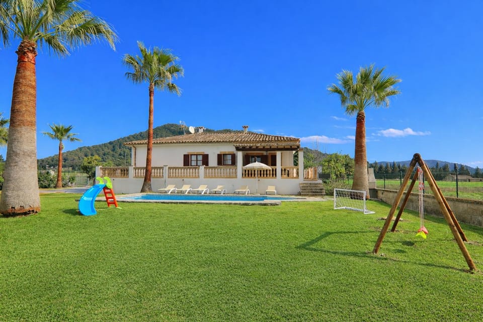 Property building, Spring, Day, Natural landscape, Children play ground, Garden, Garden view, Pool view, Swimming pool, sunbed