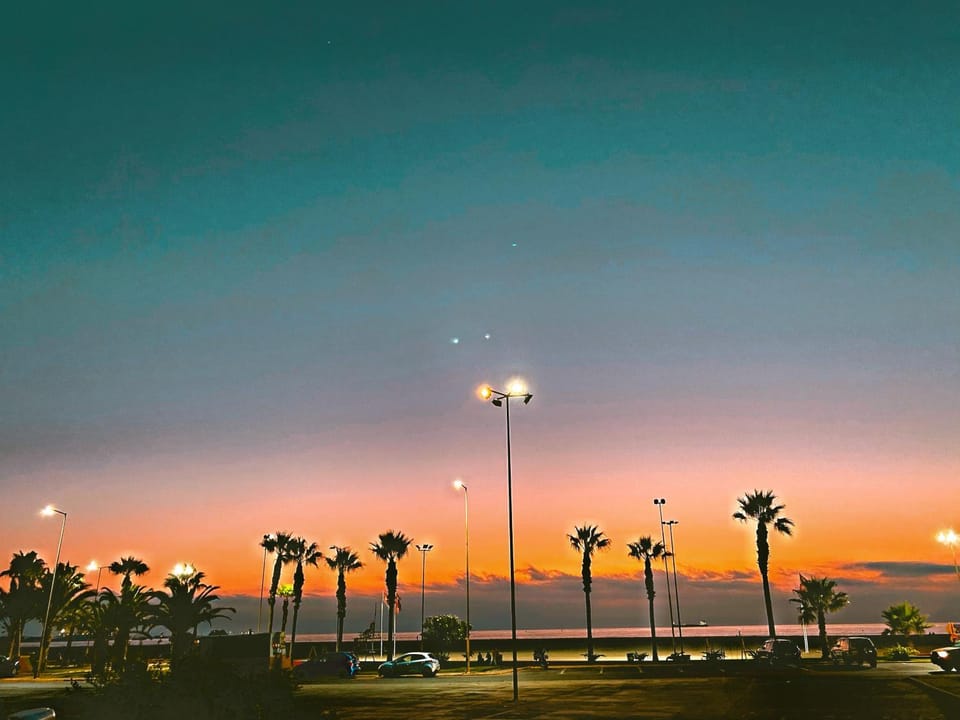 Off site, Sunset