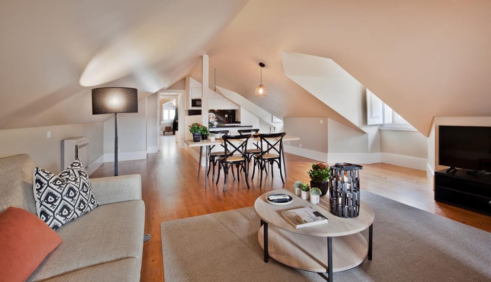 Kitchen or kitchenette, Living room, Dining area