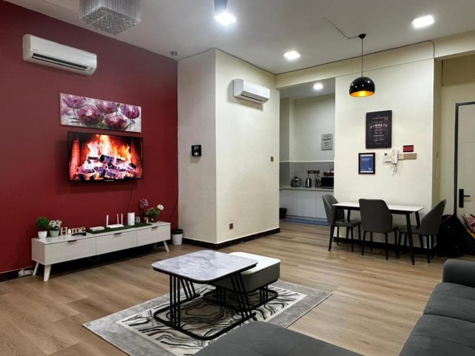 Property building, Living room, Dining area, Diving