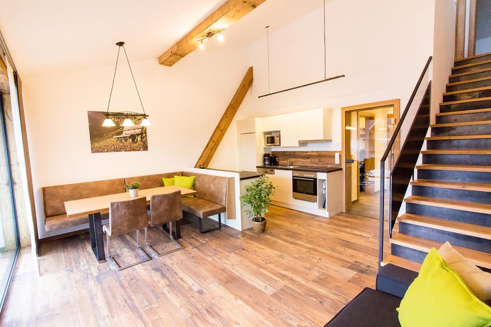 Kitchen or kitchenette, Living room, Dining area