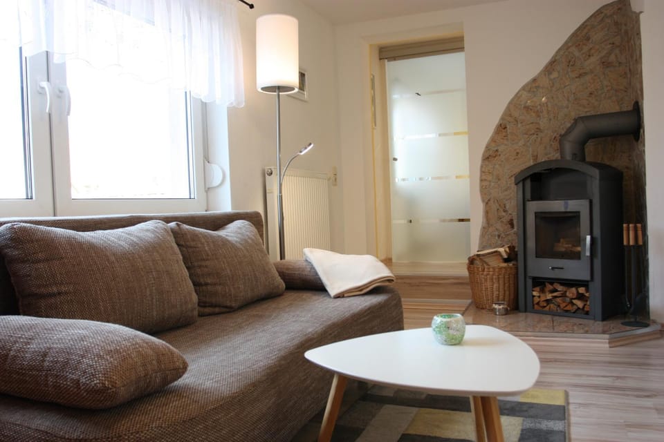 Living room, fireplace