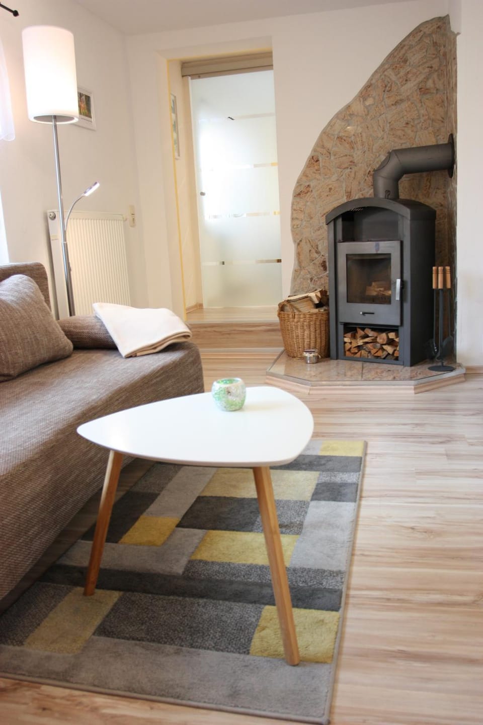 Living room, fireplace