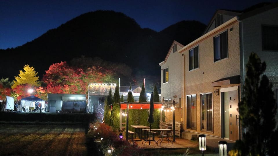 Property building, Nearby landmark, Night, Autumn