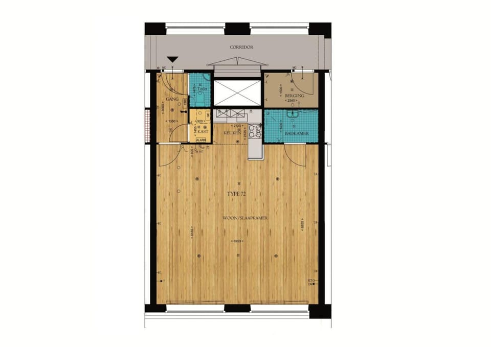 Shower, Bathroom, Kitchen or kitchenette, Living room, Photo of the whole room, Seating area, Floor plan, Bedroom, On site