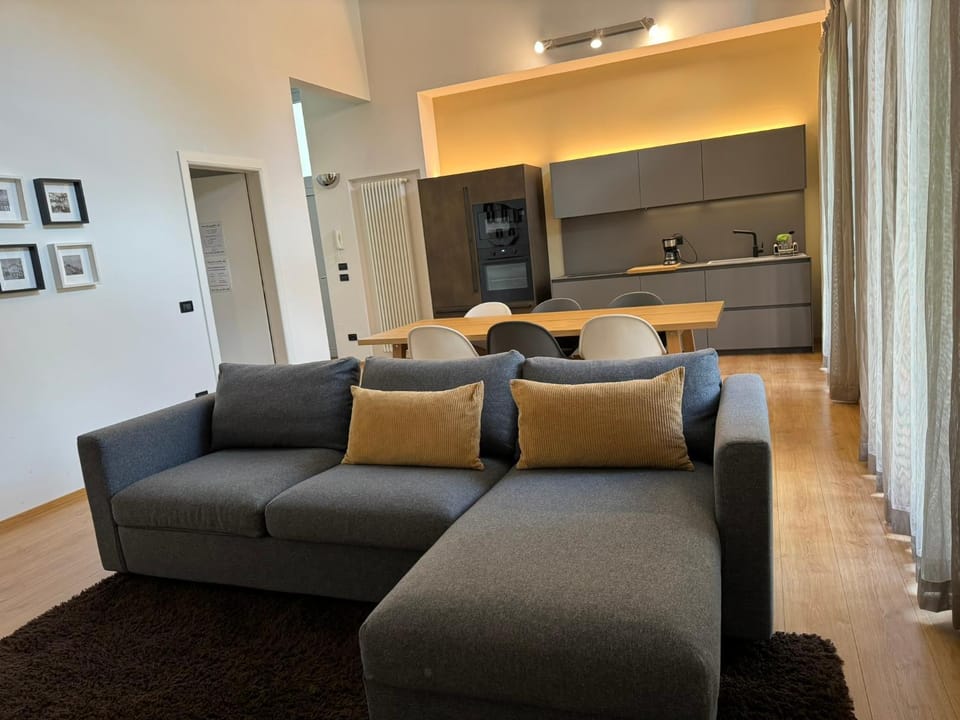Living room, kitchen