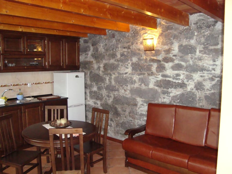 Kitchen or kitchenette, Living room, Seating area, Dining area, stove