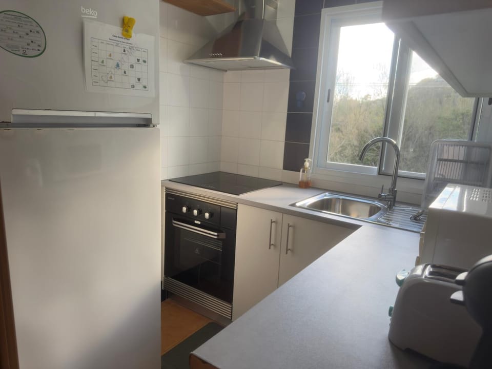 Kitchen or kitchenette, oven, stove