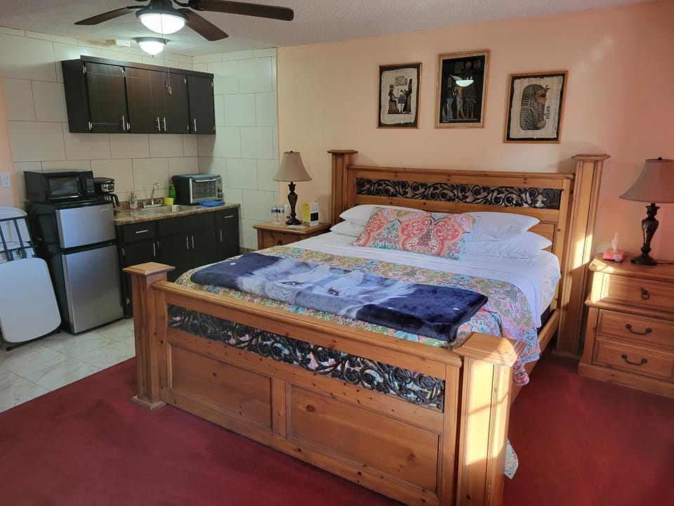 Bed, Kitchen or kitchenette, Photo of the whole room, Bedroom