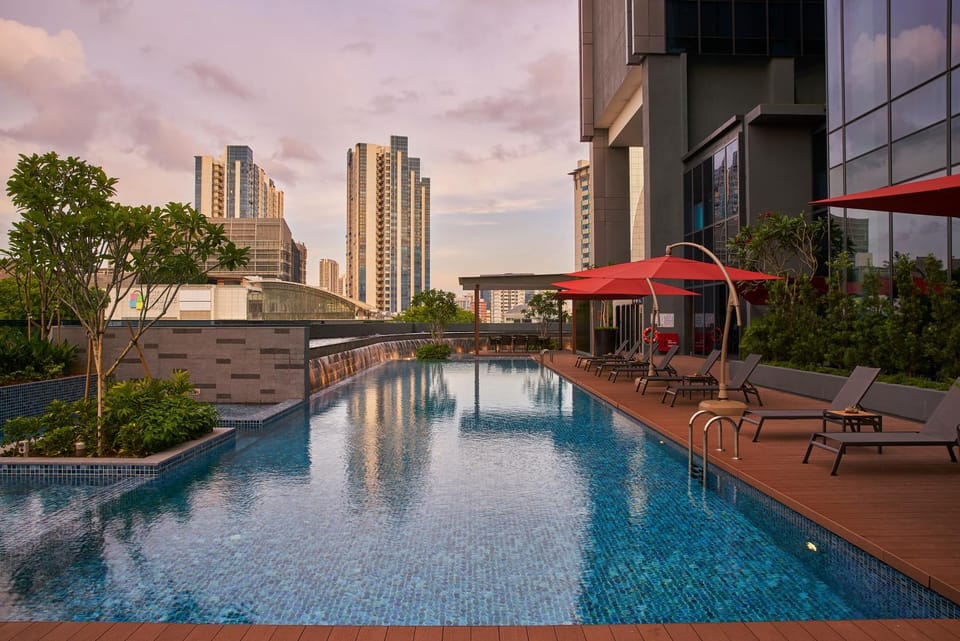 Balcony/Terrace, Swimming pool, Swimming pool, Sunset