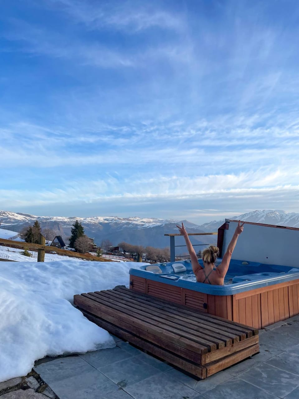 Day, Winter, Hot Tub