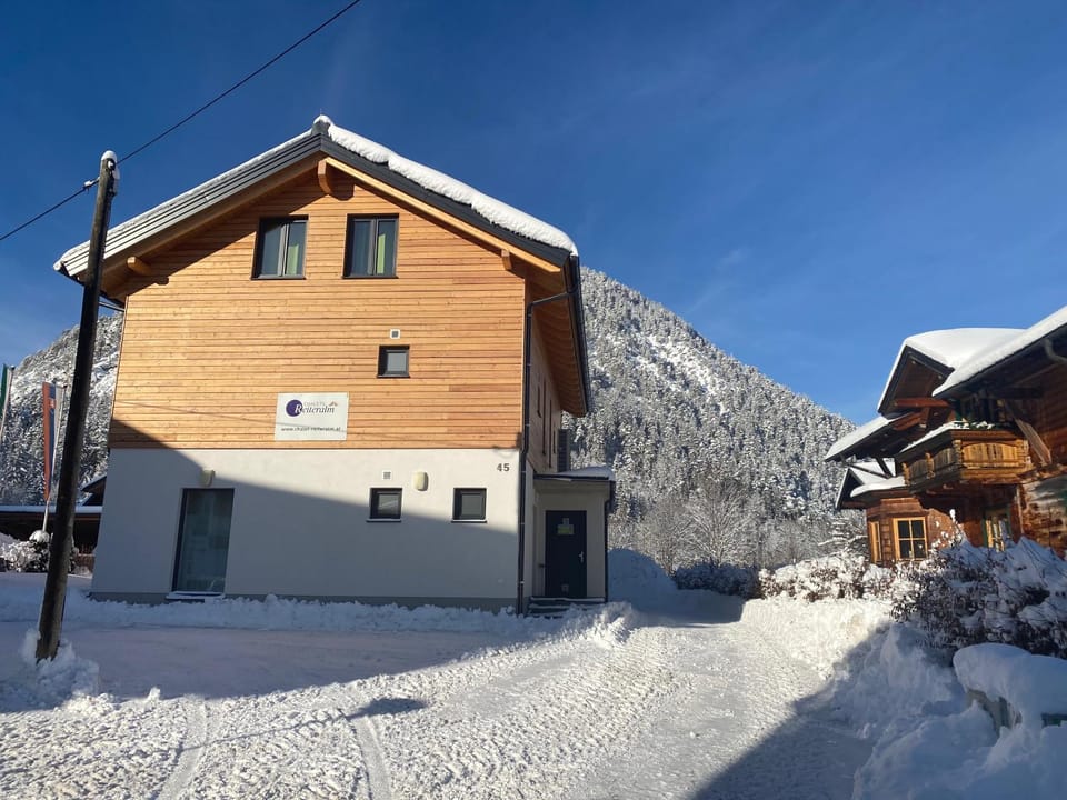 Property building, Day, Natural landscape, Winter, Mountain view
