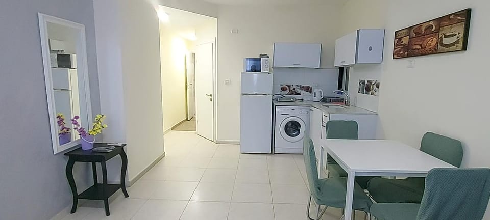 Kitchen or kitchenette, Living room, Seating area, Dining area, washing machine