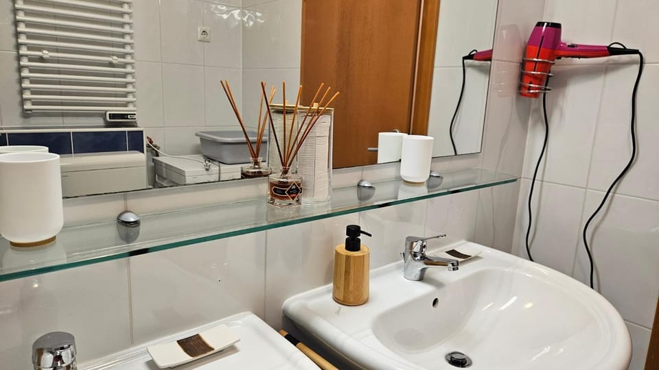 Bathroom, hair dryier