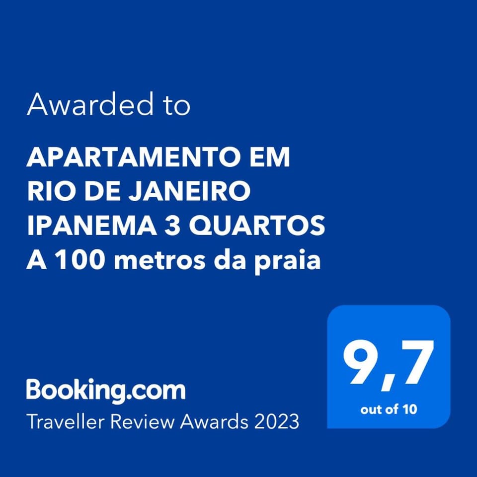 APARTAMENTO EM RIO DE JANEIRO IPANEMA 3 QUARTOS A 100 metros da praia Apartment in Rio de Janeiro
