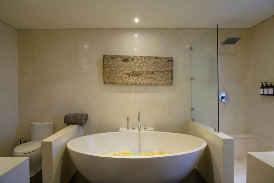 Shower, Toilet, Bathroom, Bath, heating, towels, air conditioner
