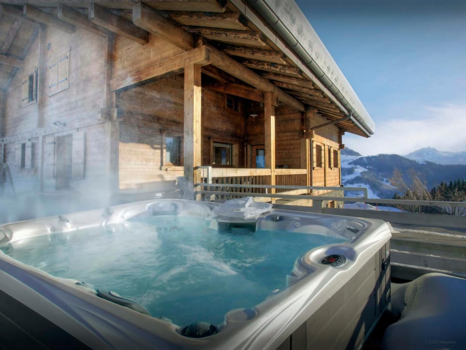 Day, Natural landscape, Winter, Hot Tub, Mountain view