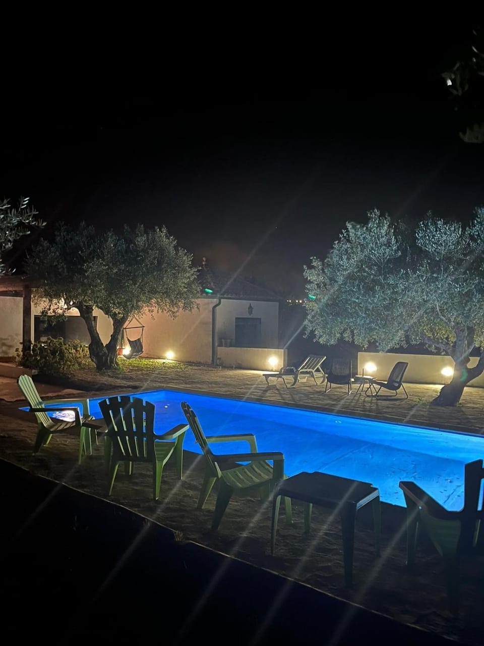 Patio, Night, Pool view, Swimming pool, Swimming pool