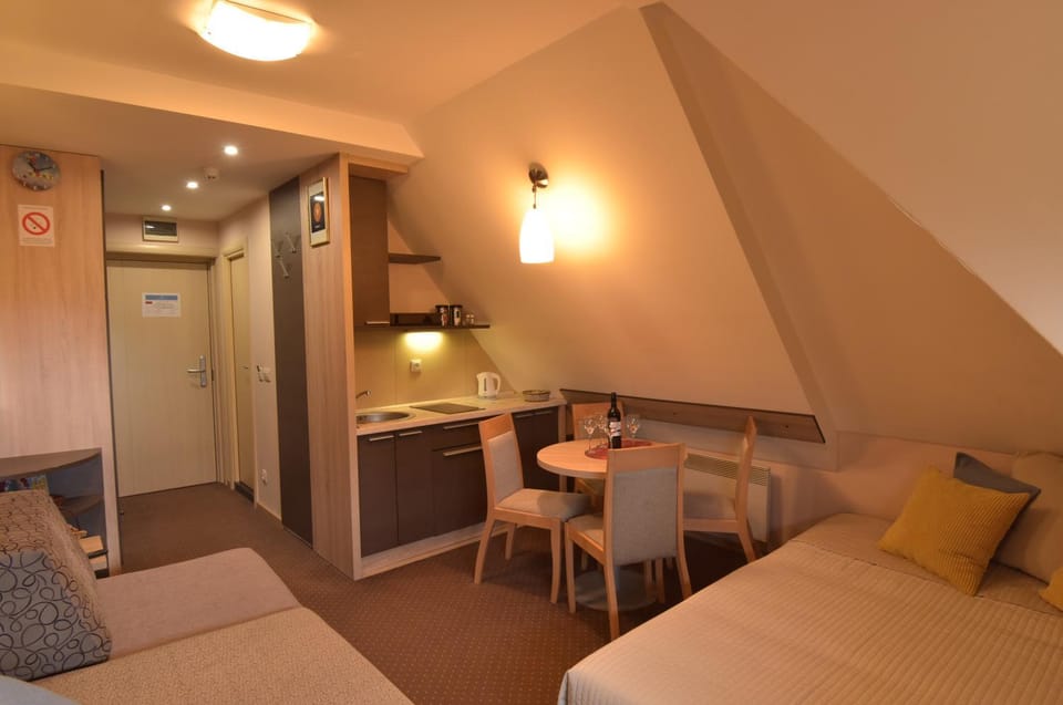 Bed, View (from property/room), Kitchen or kitchenette, Living room, Other, Photo of the whole room, Decorative detail, Dining area, Bedroom