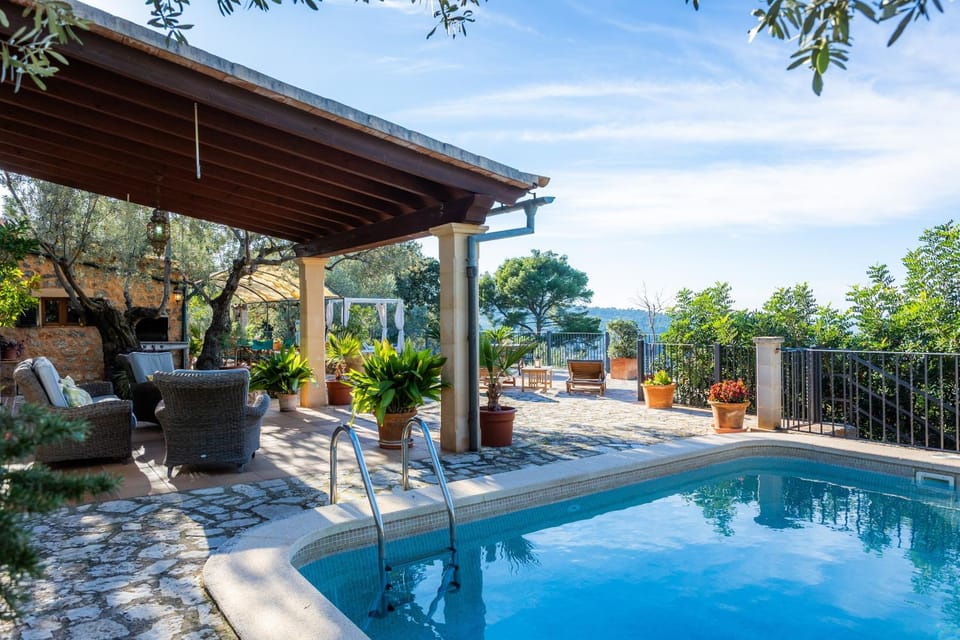 Property building, Living room, Swimming pool