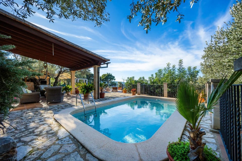 Property building, Living room, Swimming pool