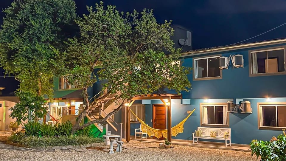 Property building, Night, Garden, Garden view