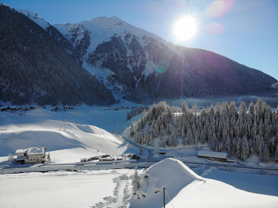 Natural landscape, Winter, Mountain view