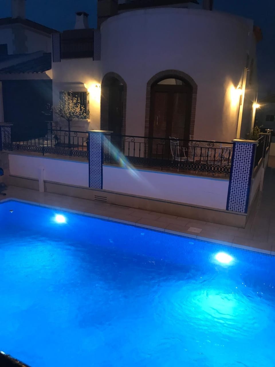 Night, Swimming pool