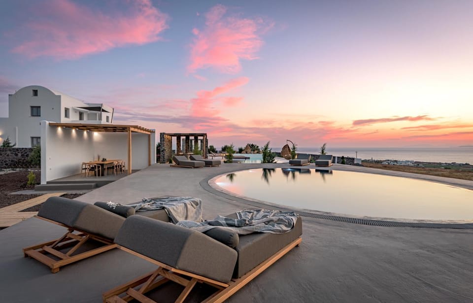 Swimming pool, Sunset