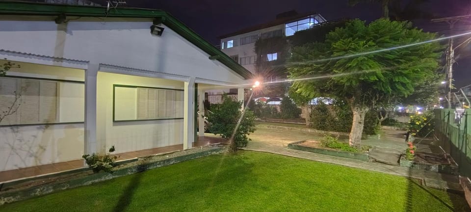 Property building, Night, Garden, Garden view