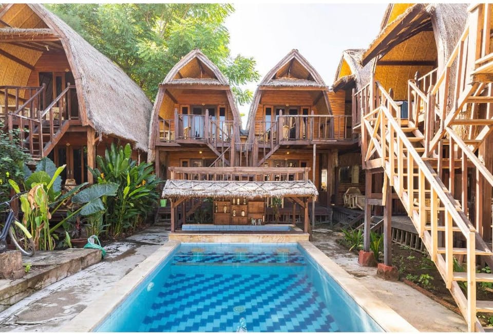 Property building, Pool view, Swimming pool