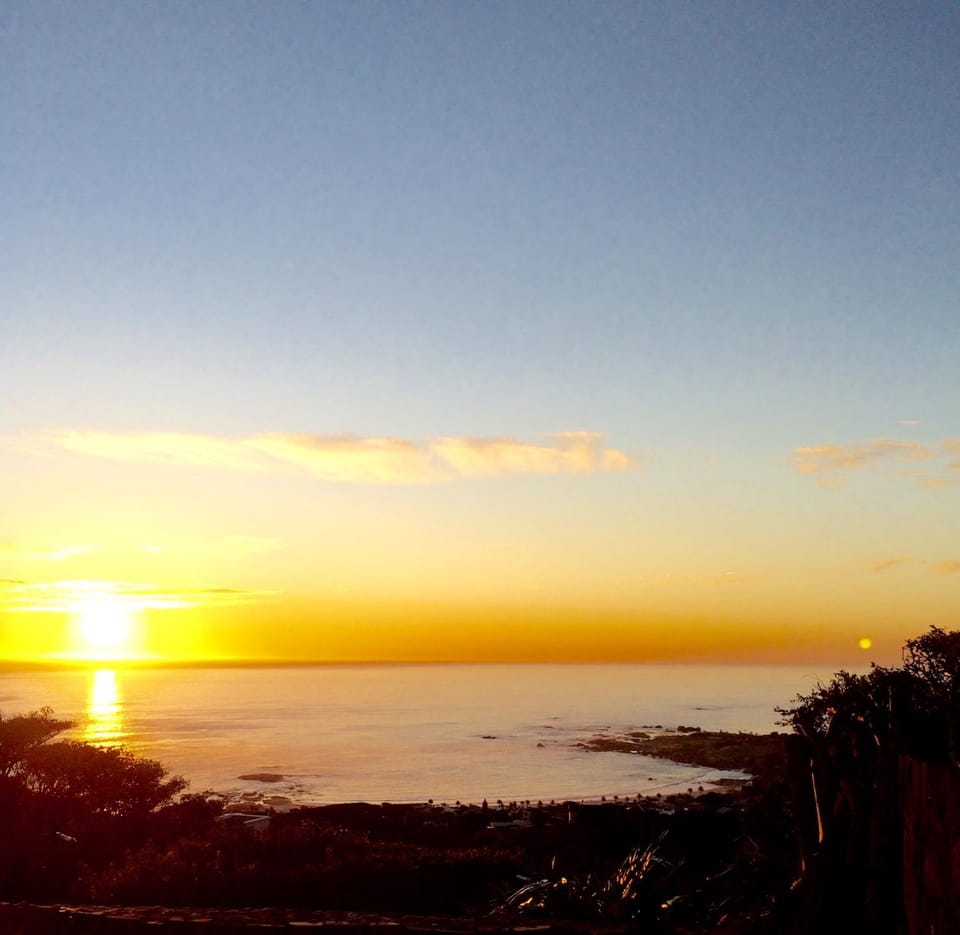 Winter, Sea view, Sunset