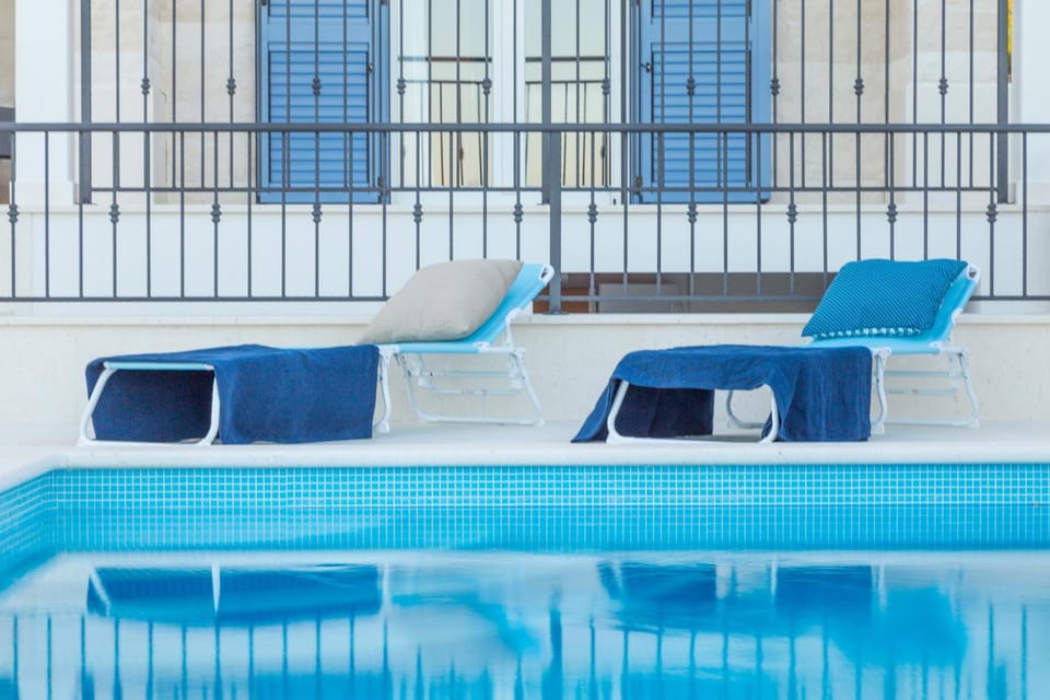 Swimming pool, Swimming pool, Sunset