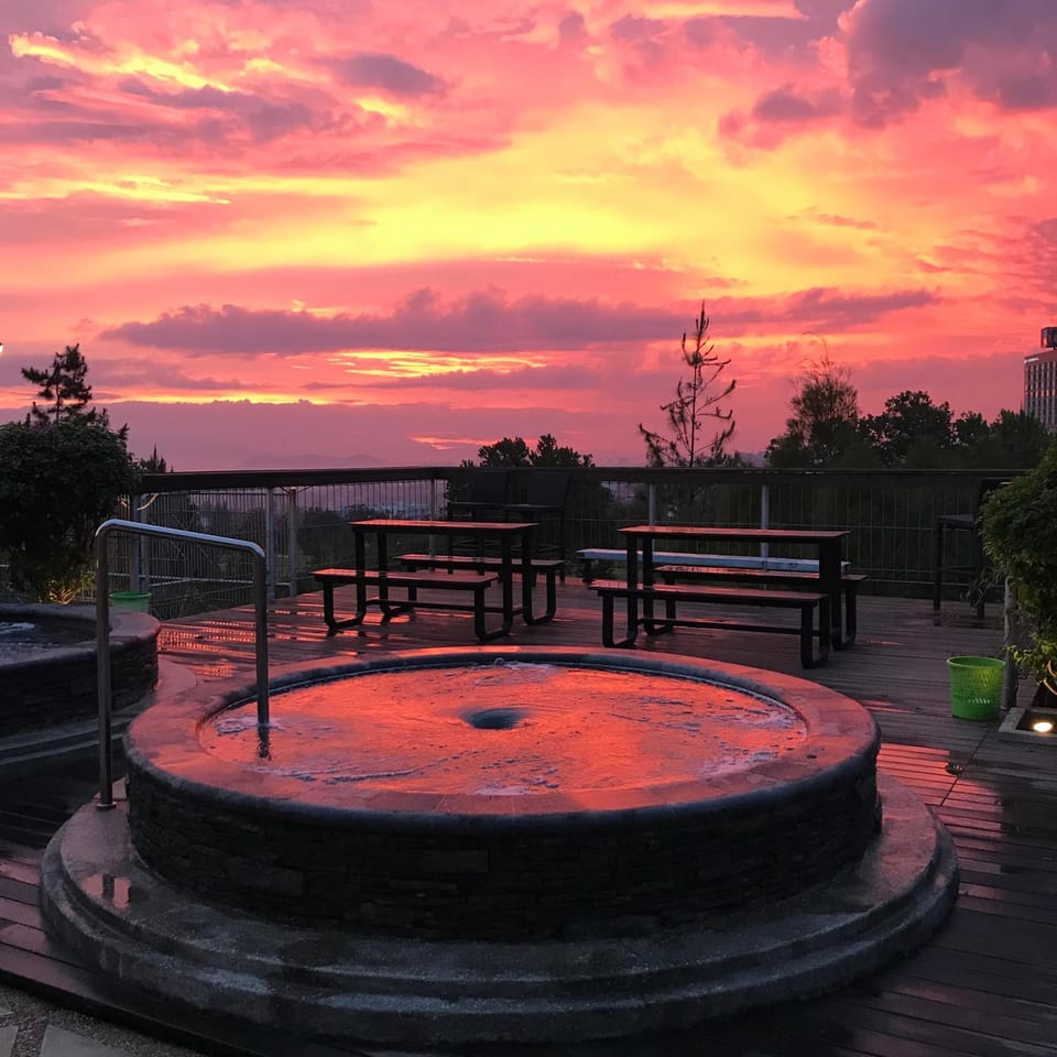 Hot Tub, Sunset