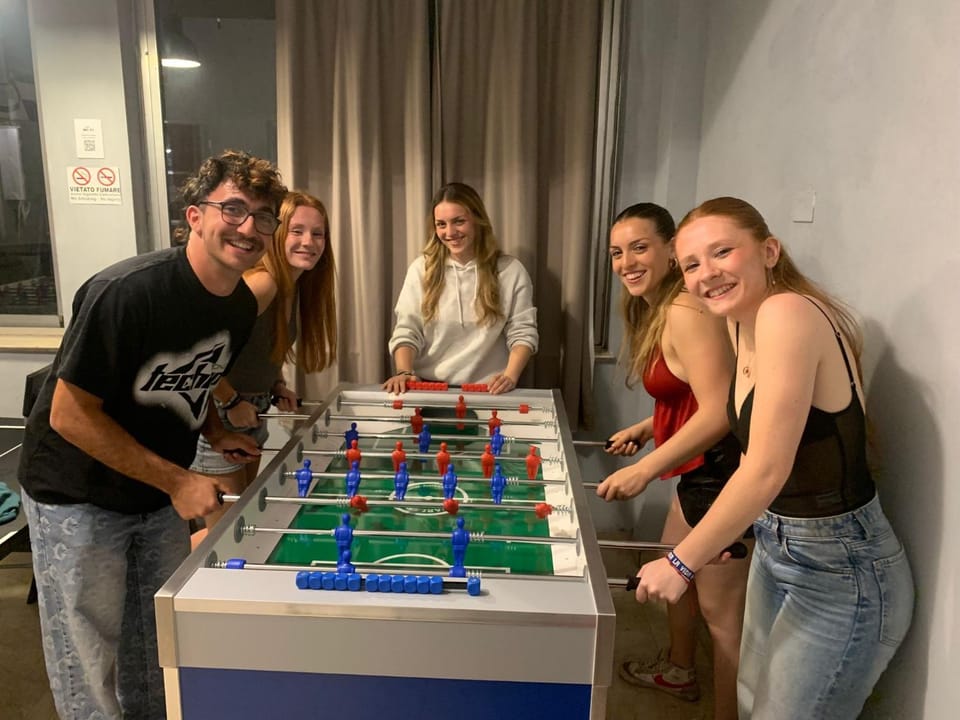 Game Room, group of guests